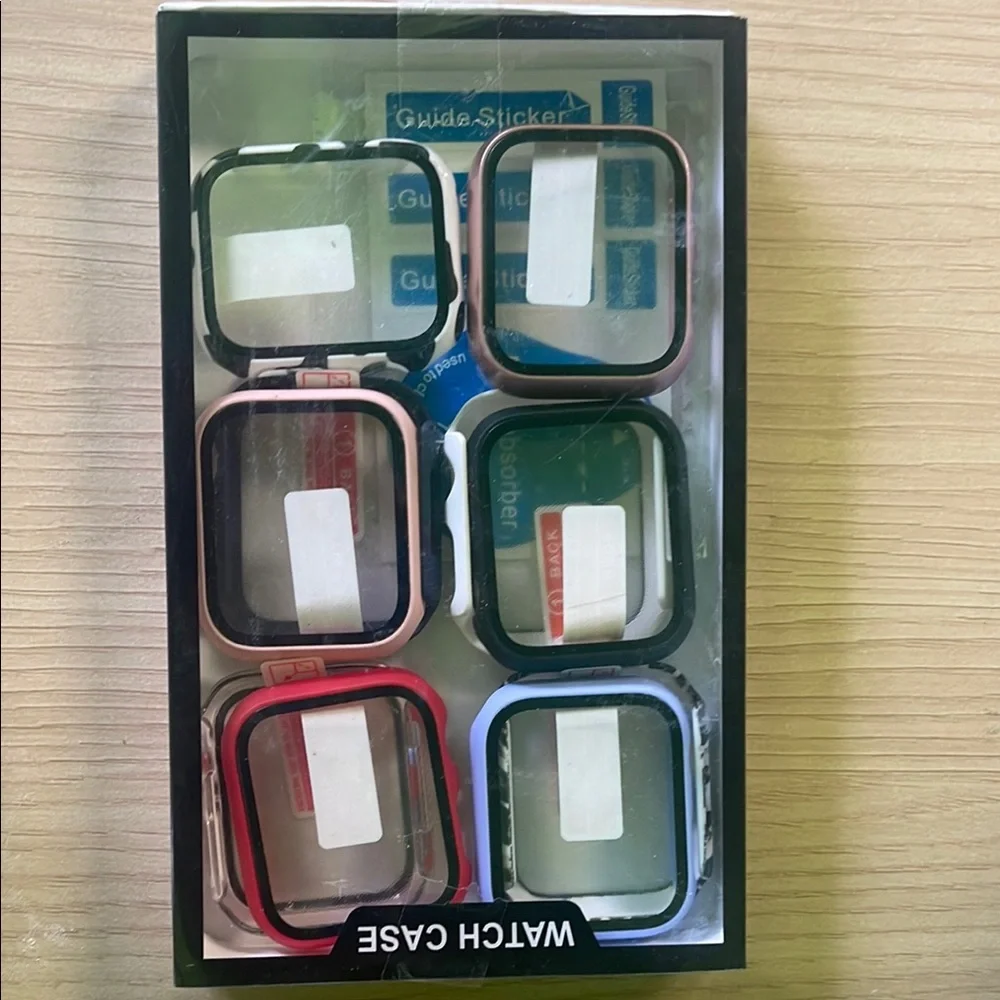 Smartwatch Protective Case Set - Black, Red, Blue, Pink, Green